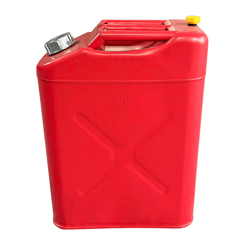 অ্যালুমিনিয়াম ক্যাপ সহ 10L/20L ম্যাট রেড অয়েল ড্রাম